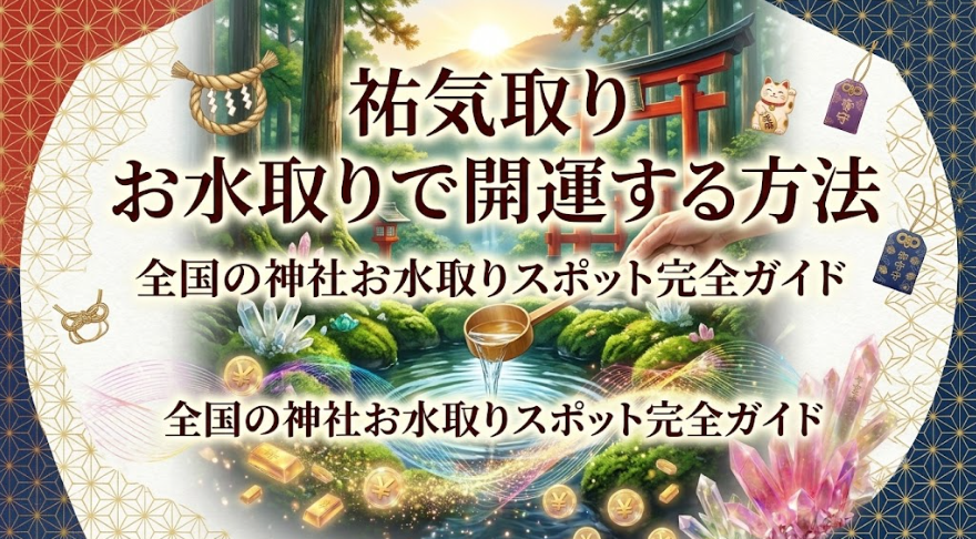 祐気取り お水取りで開運する方法｜全国の神社お水取りスポット完全ガイドの記事