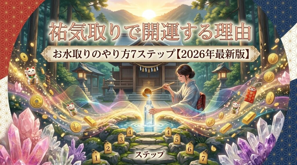 祐気取りで開運する理由|お水取りのやり方7ステップ【2026年最新版】の記事